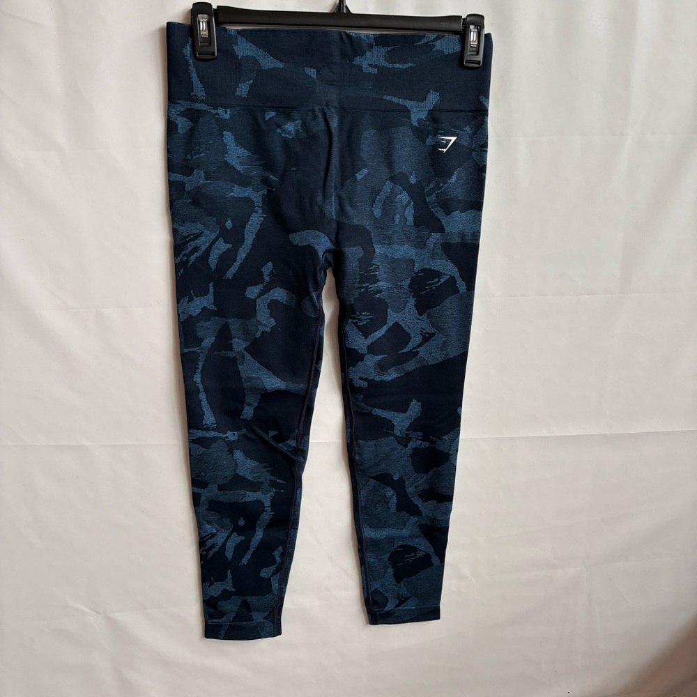Gymshark Kids Navy Camo Print Leggings